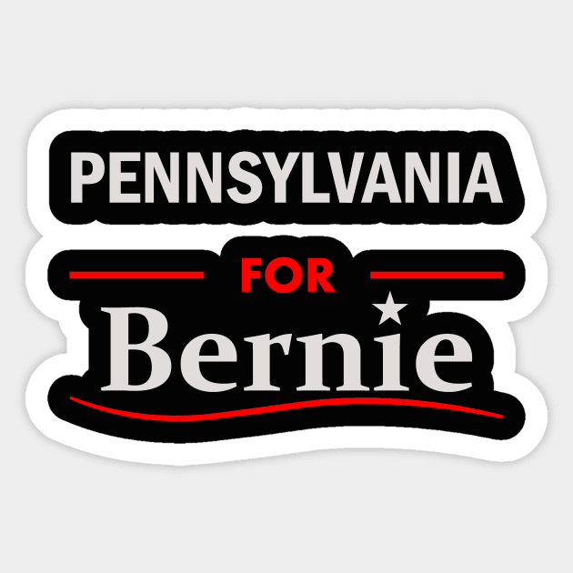 Pennsylvania for Bernie Sticker by ESDesign